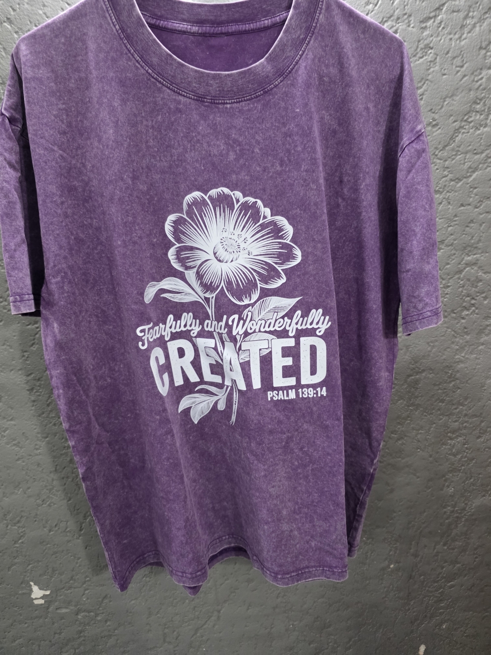 Purple Graphic Shirt, Psalm 139:14